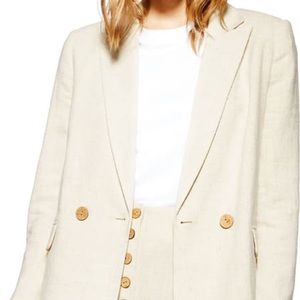 Topshop Coco Linen Blazer